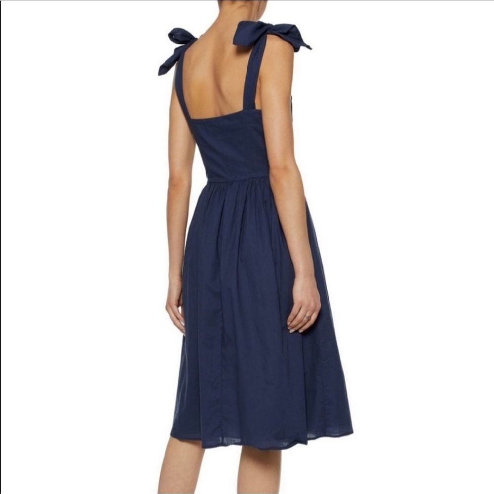 Iris & Ink Remy Dress Cotton Remy Voila Navy Blue Euro Size 10 - Picture 2 of 9